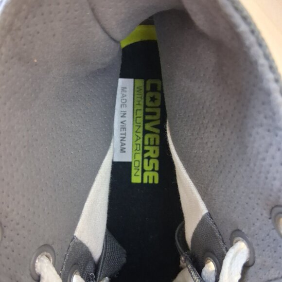 Converse Chuck Taylor All Star II Unisex Gray White Lunarlon Women's 8 High Top - Picture 9 of 12